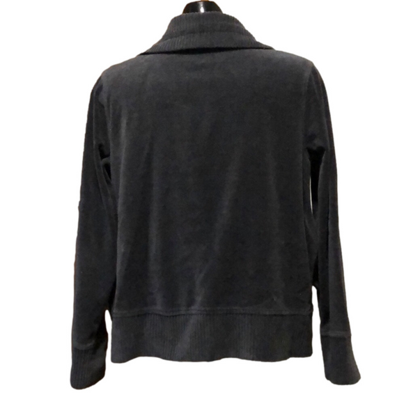 Dark Grey Jones New York Signature Sweater/Jacket, Size L - Picture 4 of 5